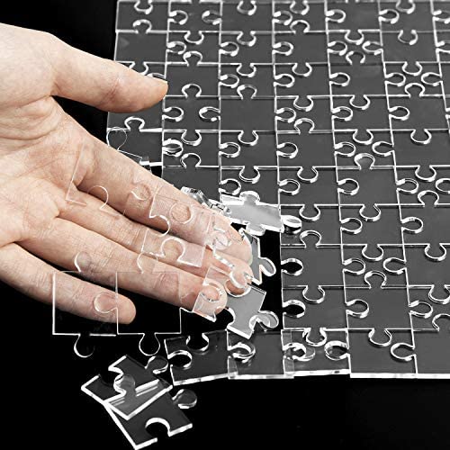 108Pcs Clear Jigsaw Puzzle Challenge Clear Crystal Jigsaw Puzzle Acryl